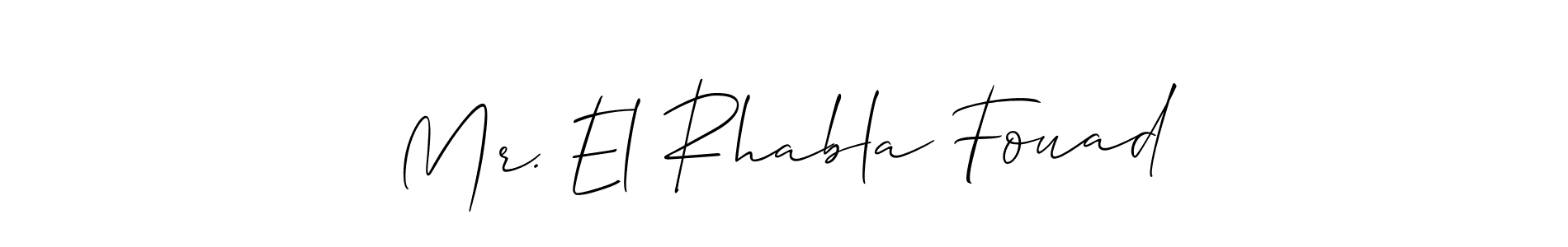 Similarly Allison_Script is the best handwritten signature design. Signature creator online .You can use it as an online autograph creator for name Mr. El Rhabla Fouad. Mr. El Rhabla Fouad signature style 2 images and pictures png