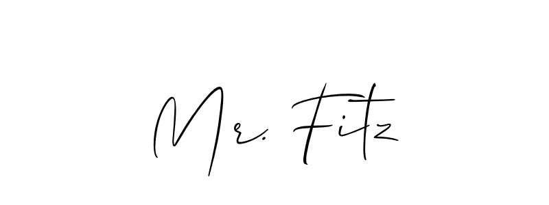 Check out images of Autograph of Mr. Fitz name. Actor Mr. Fitz Signature Style. Allison_Script is a professional sign style online. Mr. Fitz signature style 2 images and pictures png