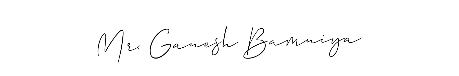 How to Draw Mr. Ganesh Bamniya signature style? Allison_Script is a latest design signature styles for name Mr. Ganesh Bamniya. Mr. Ganesh Bamniya signature style 2 images and pictures png