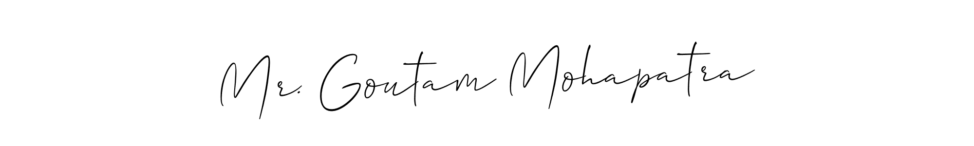 Check out images of Autograph of Mr. Goutam Mohapatra name. Actor Mr. Goutam Mohapatra Signature Style. Allison_Script is a professional sign style online. Mr. Goutam Mohapatra signature style 2 images and pictures png