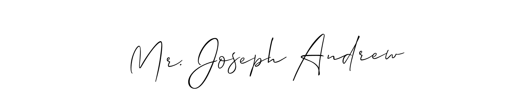 Create a beautiful signature design for name Mr. Joseph Andrew. With this signature (Allison_Script) fonts, you can make a handwritten signature for free. Mr. Joseph Andrew signature style 2 images and pictures png