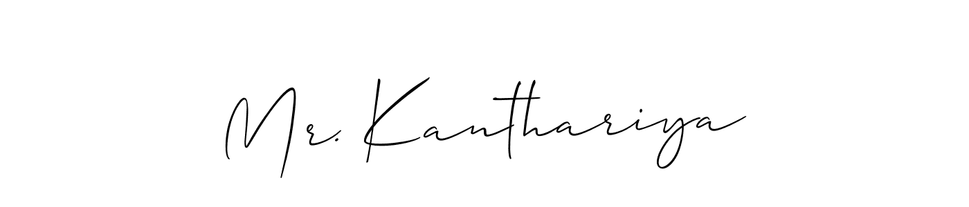 Design your own signature with our free online signature maker. With this signature software, you can create a handwritten (Allison_Script) signature for name Mr. Kanthariya. Mr. Kanthariya signature style 2 images and pictures png