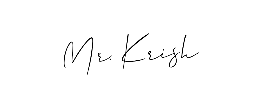 How to Draw Mr. Krish signature style? Allison_Script is a latest design signature styles for name Mr. Krish. Mr. Krish signature style 2 images and pictures png