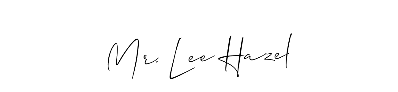 How to make Mr. Lee Hazel signature? Allison_Script is a professional autograph style. Create handwritten signature for Mr. Lee Hazel name. Mr. Lee Hazel signature style 2 images and pictures png