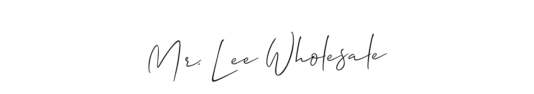 Check out images of Autograph of Mr. Lee Wholesale name. Actor Mr. Lee Wholesale Signature Style. Allison_Script is a professional sign style online. Mr. Lee Wholesale signature style 2 images and pictures png