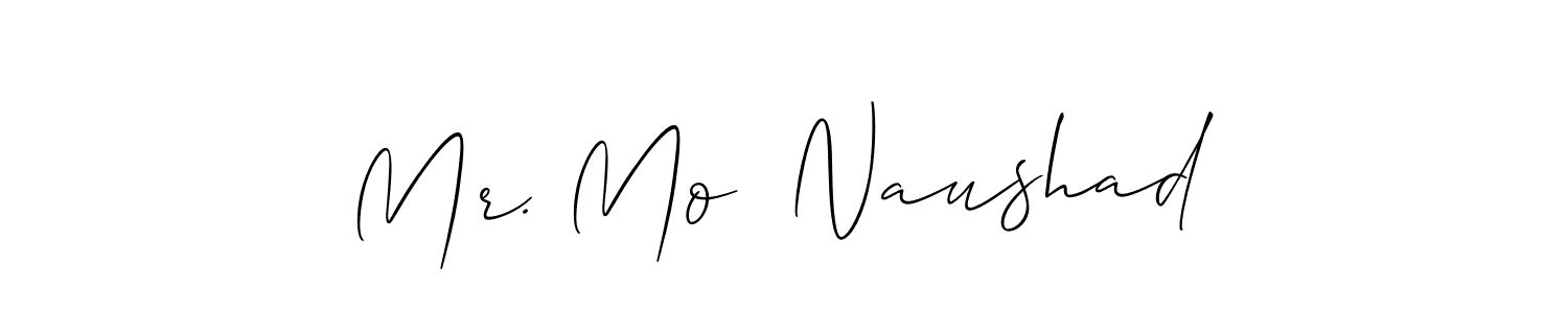 How to make Mr. Mo  Naushad name signature. Use Allison_Script style for creating short signs online. This is the latest handwritten sign. Mr. Mo  Naushad signature style 2 images and pictures png