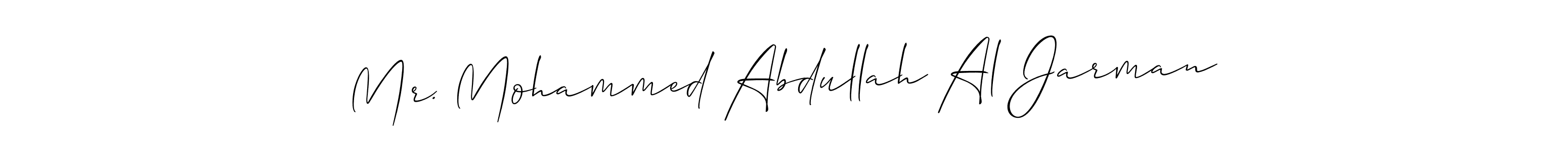 You can use this online signature creator to create a handwritten signature for the name Mr. Mohammed Abdullah Al Jarman. This is the best online autograph maker. Mr. Mohammed Abdullah Al Jarman signature style 2 images and pictures png