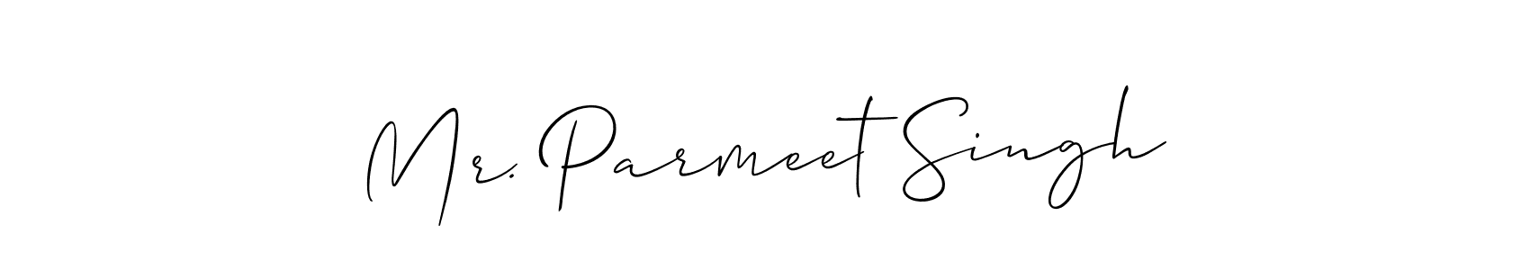 Mr. Parmeet Singh stylish signature style. Best Handwritten Sign (Allison_Script) for my name. Handwritten Signature Collection Ideas for my name Mr. Parmeet Singh. Mr. Parmeet Singh signature style 2 images and pictures png