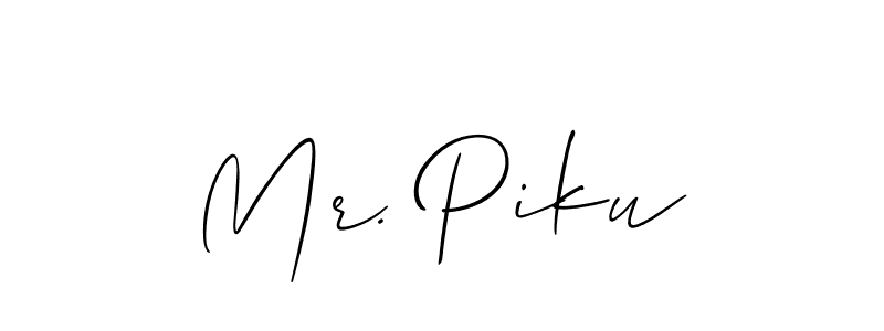 Allison_Script is a professional signature style that is perfect for those who want to add a touch of class to their signature. It is also a great choice for those who want to make their signature more unique. Get Mr. Piku name to fancy signature for free. Mr. Piku signature style 2 images and pictures png