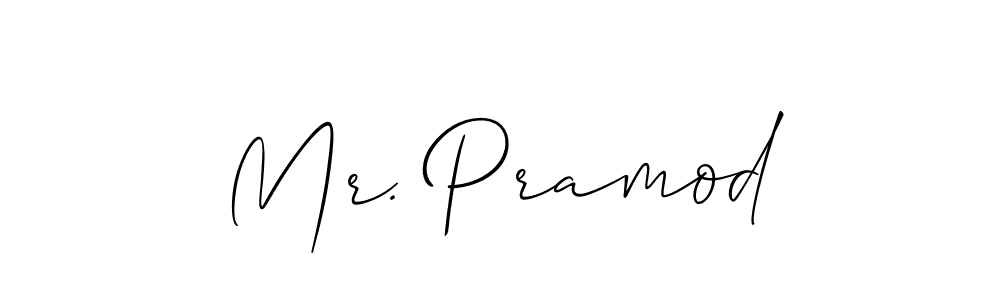 Design your own signature with our free online signature maker. With this signature software, you can create a handwritten (Allison_Script) signature for name Mr. Pramod. Mr. Pramod signature style 2 images and pictures png