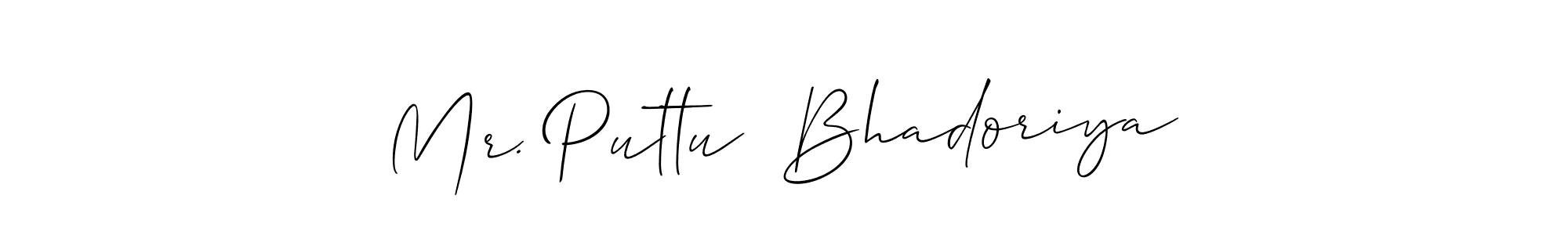 Use a signature maker to create a handwritten signature online. With this signature software, you can design (Allison_Script) your own signature for name Mr. Puttu  Bhadoriya. Mr. Puttu  Bhadoriya signature style 2 images and pictures png