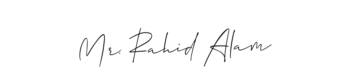 Design your own signature with our free online signature maker. With this signature software, you can create a handwritten (Allison_Script) signature for name Mr. Rahid Alam. Mr. Rahid Alam signature style 2 images and pictures png