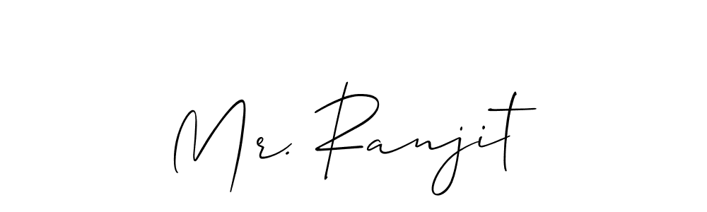 How to make Mr. Ranjit signature? Allison_Script is a professional autograph style. Create handwritten signature for Mr. Ranjit name. Mr. Ranjit signature style 2 images and pictures png