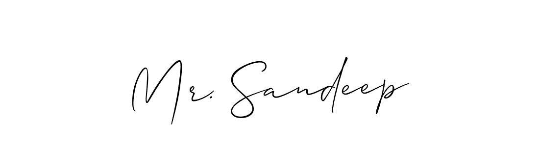 Use a signature maker to create a handwritten signature online. With this signature software, you can design (Allison_Script) your own signature for name Mr. Sandeep. Mr. Sandeep signature style 2 images and pictures png