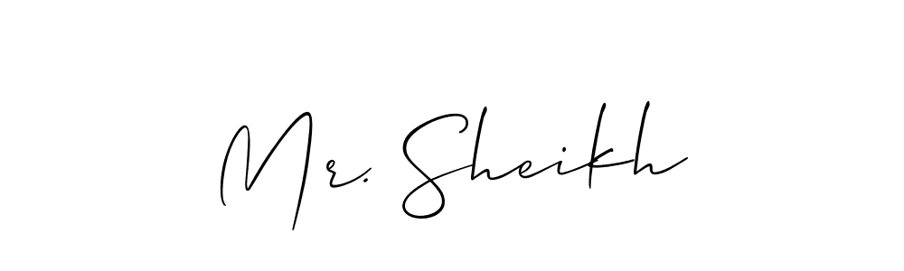 Best and Professional Signature Style for Mr. Sheikh. Allison_Script Best Signature Style Collection. Mr. Sheikh signature style 2 images and pictures png
