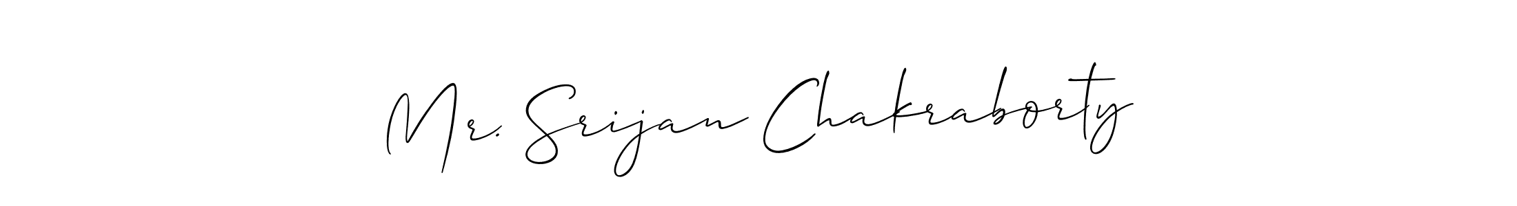 Similarly Allison_Script is the best handwritten signature design. Signature creator online .You can use it as an online autograph creator for name Mr. Srijan Chakraborty. Mr. Srijan Chakraborty signature style 2 images and pictures png
