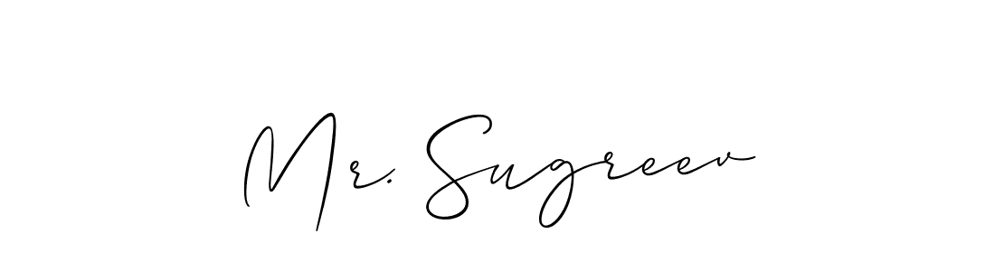 Make a short Mr. Sugreev signature style. Manage your documents anywhere anytime using Allison_Script. Create and add eSignatures, submit forms, share and send files easily. Mr. Sugreev signature style 2 images and pictures png