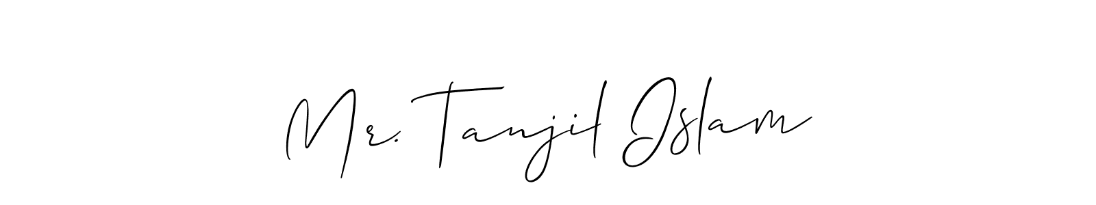 How to make Mr. Tanjil Islam signature? Allison_Script is a professional autograph style. Create handwritten signature for Mr. Tanjil Islam name. Mr. Tanjil Islam signature style 2 images and pictures png