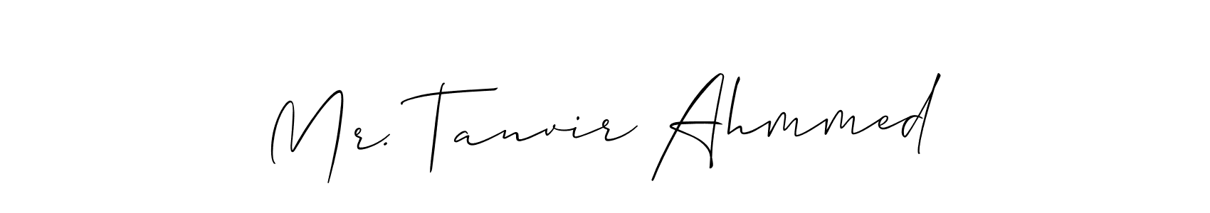 How to make Mr. Tanvir Ahmmed name signature. Use Allison_Script style for creating short signs online. This is the latest handwritten sign. Mr. Tanvir Ahmmed signature style 2 images and pictures png