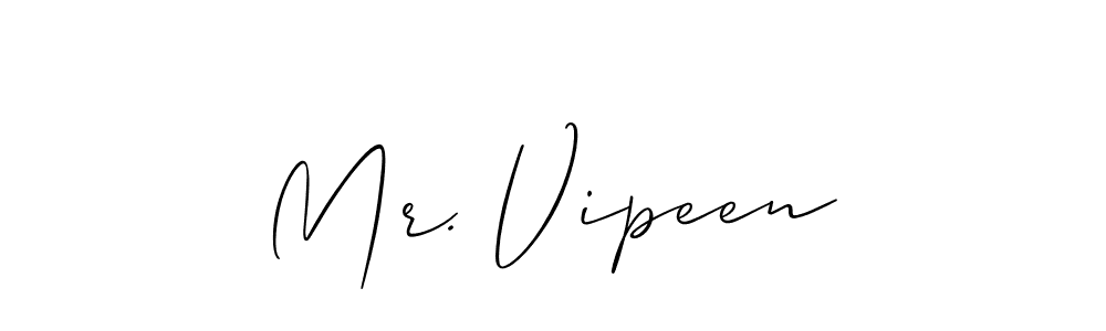 if you are searching for the best signature style for your name Mr. Vipeen. so please give up your signature search. here we have designed multiple signature styles  using Allison_Script. Mr. Vipeen signature style 2 images and pictures png