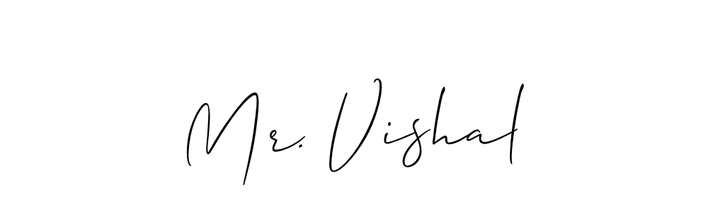 Allison_Script is a professional signature style that is perfect for those who want to add a touch of class to their signature. It is also a great choice for those who want to make their signature more unique. Get Mr. Vishal name to fancy signature for free. Mr. Vishal signature style 2 images and pictures png