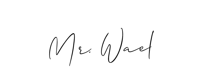 Design your own signature with our free online signature maker. With this signature software, you can create a handwritten (Allison_Script) signature for name Mr. Wael. Mr. Wael signature style 2 images and pictures png