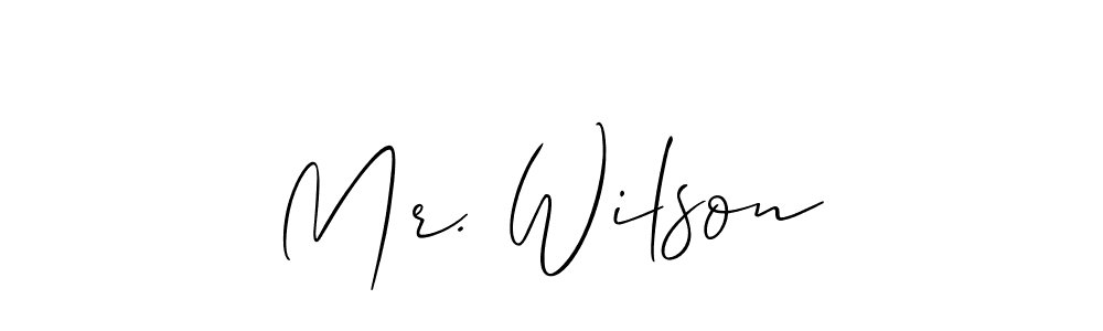 Allison_Script is a professional signature style that is perfect for those who want to add a touch of class to their signature. It is also a great choice for those who want to make their signature more unique. Get Mr. Wilson name to fancy signature for free. Mr. Wilson signature style 2 images and pictures png