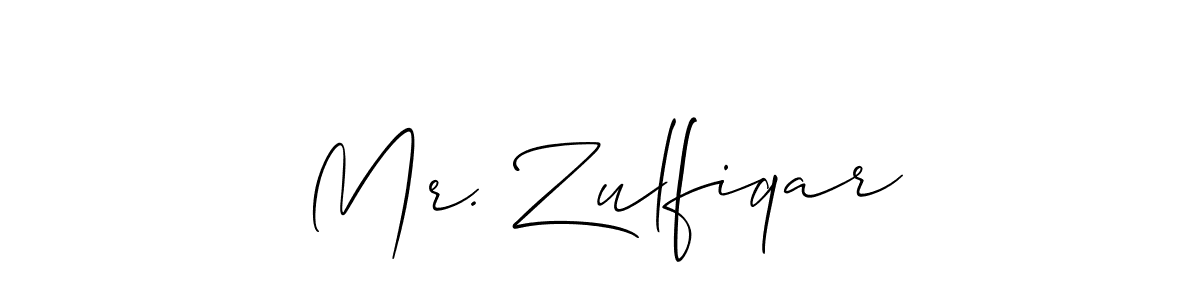 How to make Mr. Zulfiqar signature? Allison_Script is a professional autograph style. Create handwritten signature for Mr. Zulfiqar name. Mr. Zulfiqar signature style 2 images and pictures png