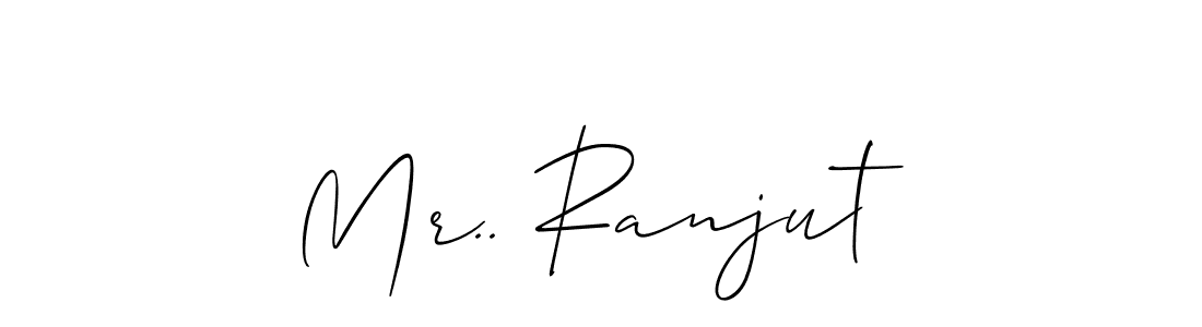How to make Mr.. Ranjut name signature. Use Allison_Script style for creating short signs online. This is the latest handwritten sign. Mr.. Ranjut signature style 2 images and pictures png