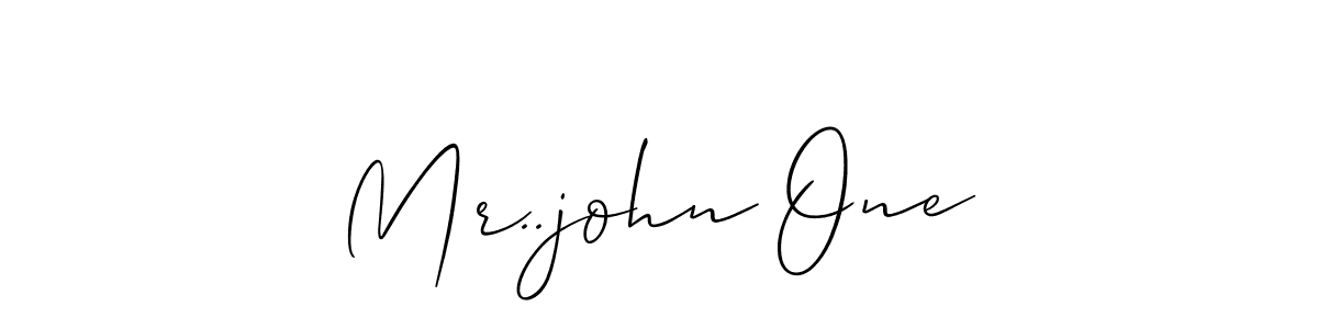 Design your own signature with our free online signature maker. With this signature software, you can create a handwritten (Allison_Script) signature for name Mr..john One. Mr..john One signature style 2 images and pictures png
