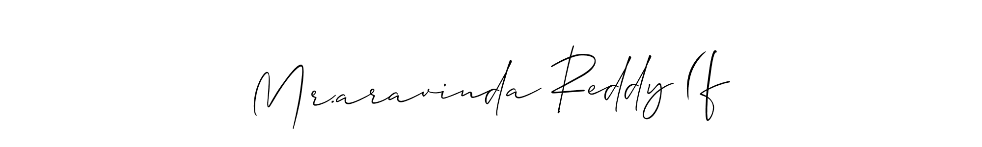 Use a signature maker to create a handwritten signature online. With this signature software, you can design (Allison_Script) your own signature for name Mr.aravinda Reddy (f. Mr.aravinda Reddy (f signature style 2 images and pictures png