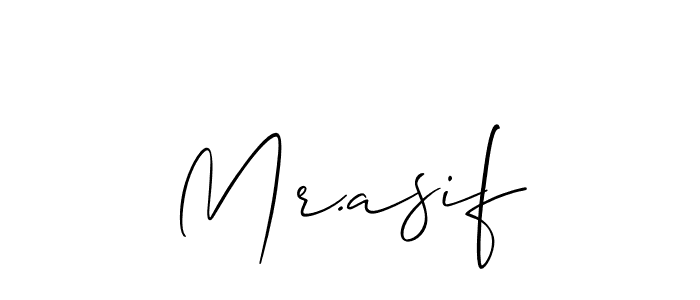 It looks lik you need a new signature style for name Mr.asif. Design unique handwritten (Allison_Script) signature with our free signature maker in just a few clicks. Mr.asif signature style 2 images and pictures png