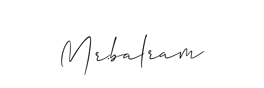 How to make Mr.balram name signature. Use Allison_Script style for creating short signs online. This is the latest handwritten sign. Mr.balram signature style 2 images and pictures png