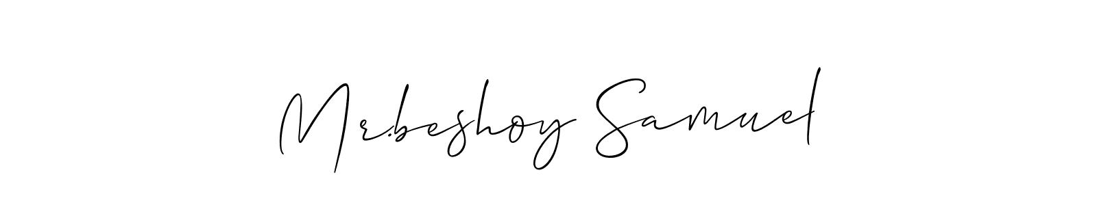 Mr.beshoy Samuel stylish signature style. Best Handwritten Sign (Allison_Script) for my name. Handwritten Signature Collection Ideas for my name Mr.beshoy Samuel. Mr.beshoy Samuel signature style 2 images and pictures png