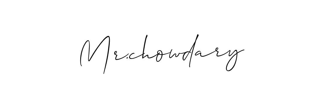 Use a signature maker to create a handwritten signature online. With this signature software, you can design (Allison_Script) your own signature for name Mr.chowdary. Mr.chowdary signature style 2 images and pictures png