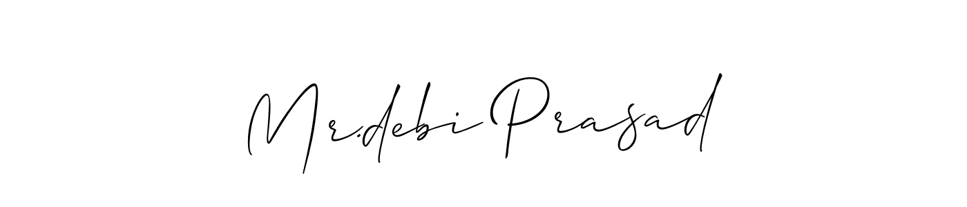 Make a short Mr.debi Prasad signature style. Manage your documents anywhere anytime using Allison_Script. Create and add eSignatures, submit forms, share and send files easily. Mr.debi Prasad signature style 2 images and pictures png