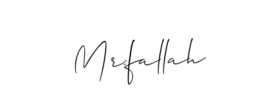 Also we have Mr.fallah name is the best signature style. Create professional handwritten signature collection using Allison_Script autograph style. Mr.fallah signature style 2 images and pictures png