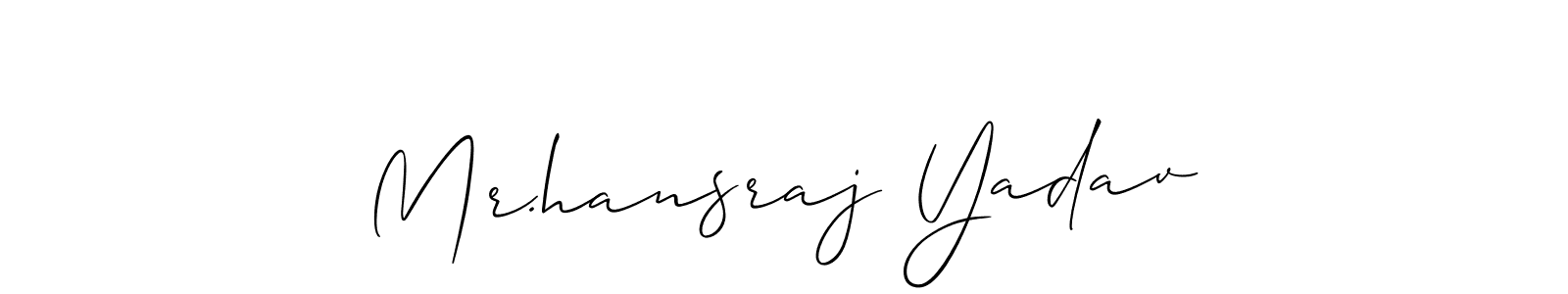 Mr.hansraj Yadav stylish signature style. Best Handwritten Sign (Allison_Script) for my name. Handwritten Signature Collection Ideas for my name Mr.hansraj Yadav. Mr.hansraj Yadav signature style 2 images and pictures png