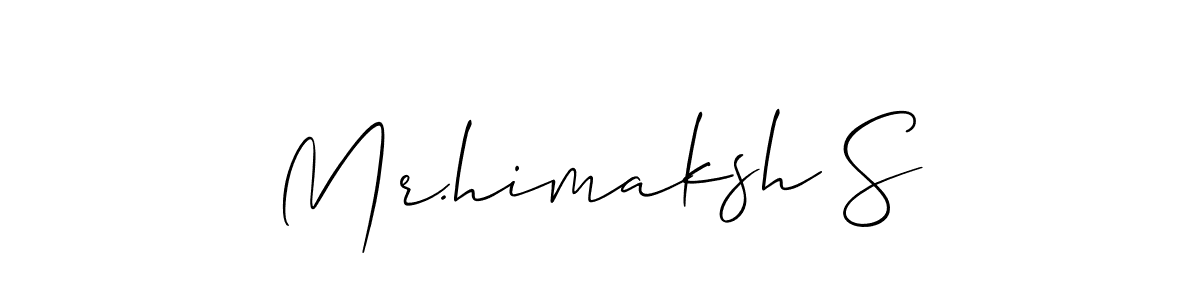 You can use this online signature creator to create a handwritten signature for the name Mr.himaksh S. This is the best online autograph maker. Mr.himaksh S signature style 2 images and pictures png