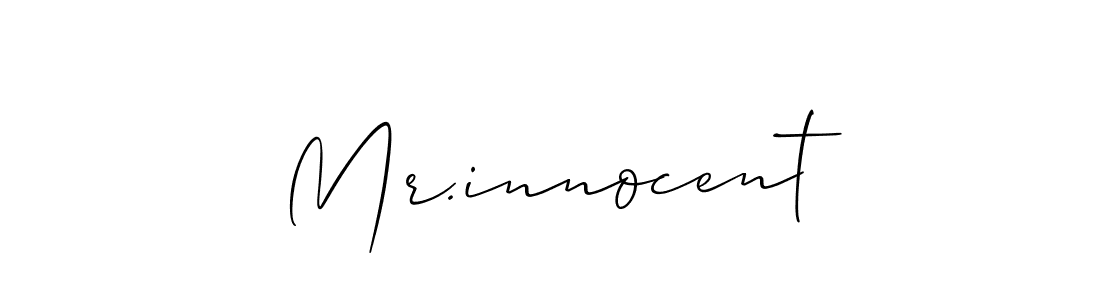 How to make Mr.innocent signature? Allison_Script is a professional autograph style. Create handwritten signature for Mr.innocent name. Mr.innocent signature style 2 images and pictures png