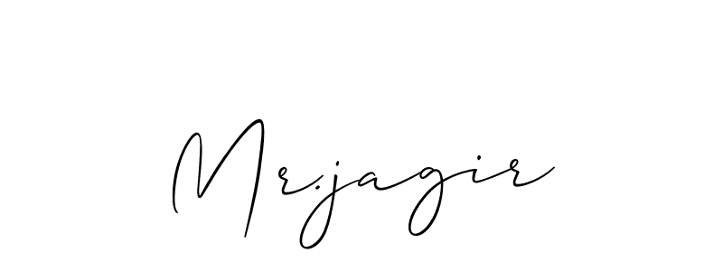 It looks lik you need a new signature style for name Mr.jagir. Design unique handwritten (Allison_Script) signature with our free signature maker in just a few clicks. Mr.jagir signature style 2 images and pictures png