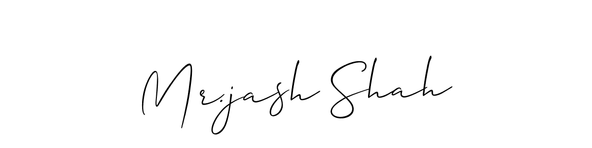 How to Draw Mr.jash Shah signature style? Allison_Script is a latest design signature styles for name Mr.jash Shah. Mr.jash Shah signature style 2 images and pictures png