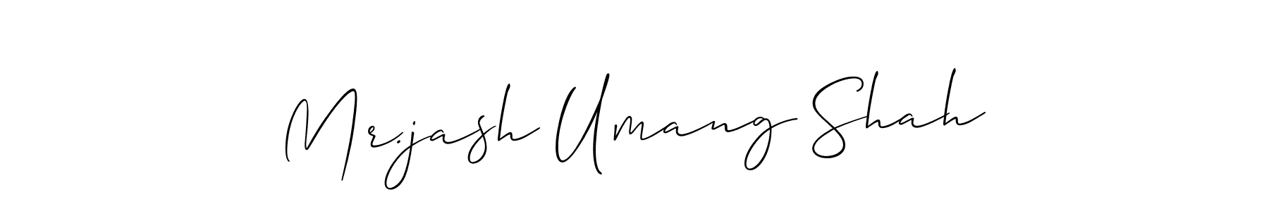 You should practise on your own different ways (Allison_Script) to write your name (Mr.jash Umang Shah) in signature. don't let someone else do it for you. Mr.jash Umang Shah signature style 2 images and pictures png