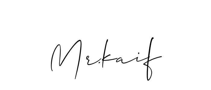 Also we have Mr.kaif name is the best signature style. Create professional handwritten signature collection using Allison_Script autograph style. Mr.kaif signature style 2 images and pictures png