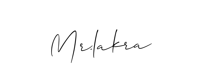 How to make Mr.lakra signature? Allison_Script is a professional autograph style. Create handwritten signature for Mr.lakra name. Mr.lakra signature style 2 images and pictures png