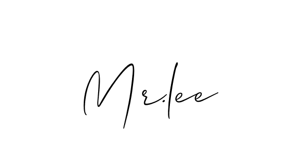 Similarly Allison_Script is the best handwritten signature design. Signature creator online .You can use it as an online autograph creator for name Mr.lee. Mr.lee signature style 2 images and pictures png