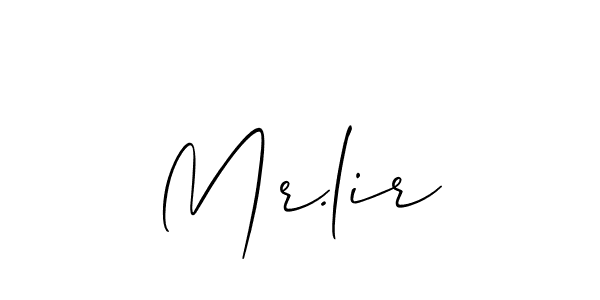 Use a signature maker to create a handwritten signature online. With this signature software, you can design (Allison_Script) your own signature for name Mr.lir. Mr.lir signature style 2 images and pictures png