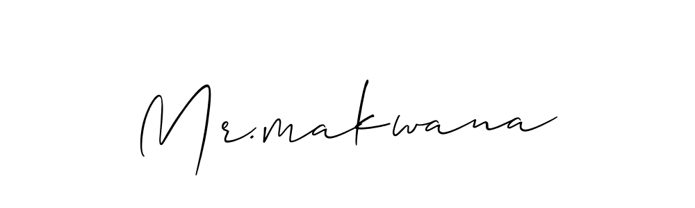 Use a signature maker to create a handwritten signature online. With this signature software, you can design (Allison_Script) your own signature for name Mr.makwana. Mr.makwana signature style 2 images and pictures png