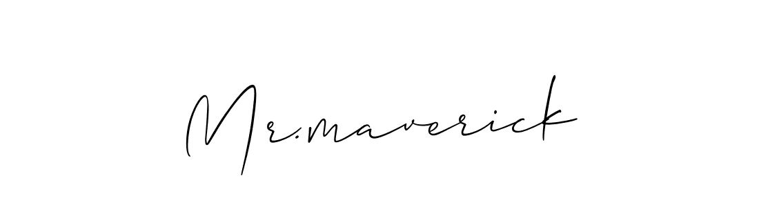 How to make Mr.maverick signature? Allison_Script is a professional autograph style. Create handwritten signature for Mr.maverick name. Mr.maverick signature style 2 images and pictures png