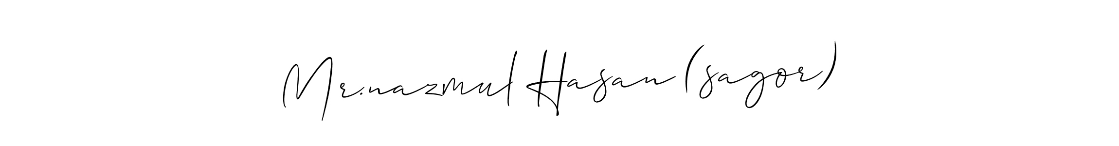 Similarly Allison_Script is the best handwritten signature design. Signature creator online .You can use it as an online autograph creator for name Mr.nazmul Hasan (sagor). Mr.nazmul Hasan (sagor) signature style 2 images and pictures png